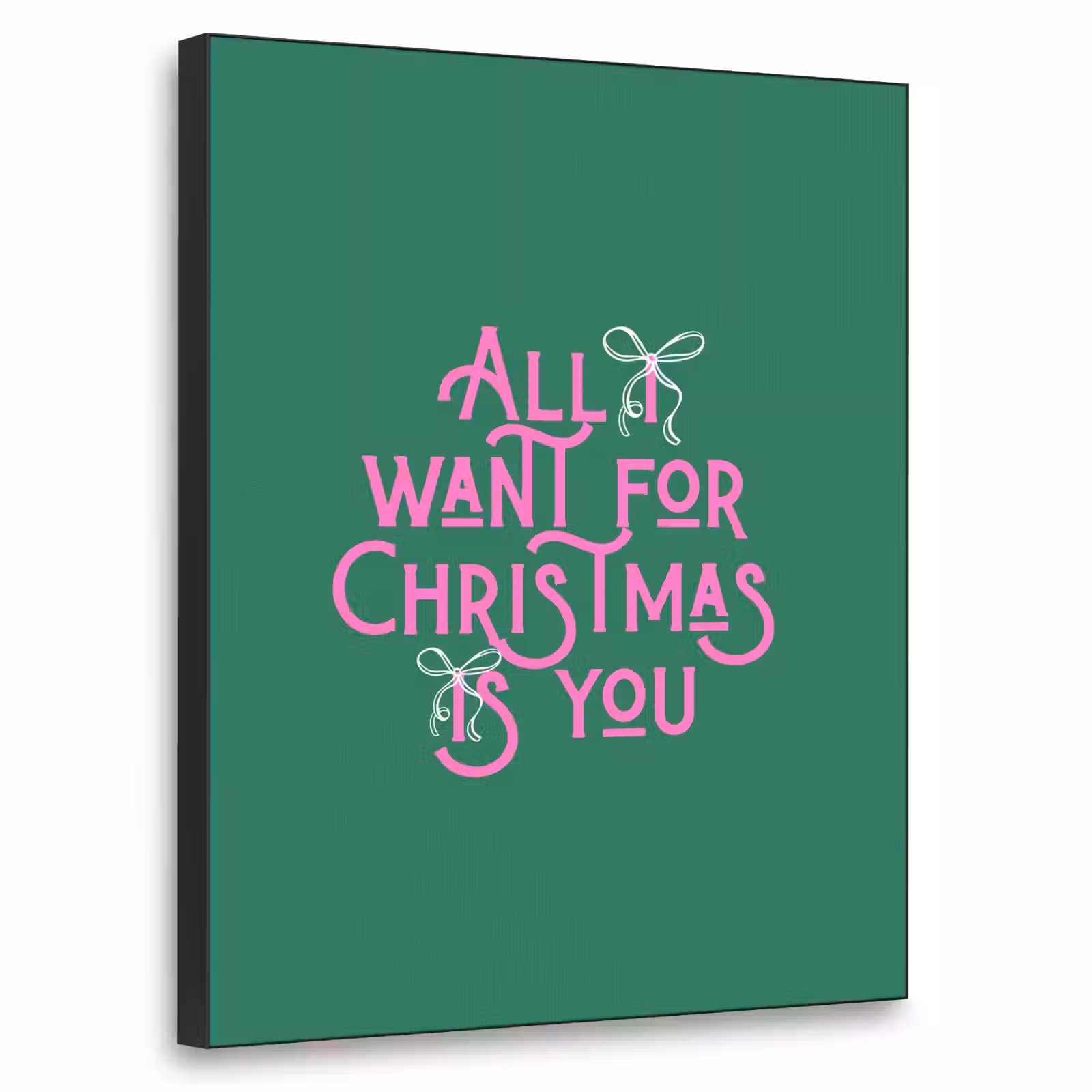 Art Frame - Weihnachten – Text – Rosa – Grün — 1