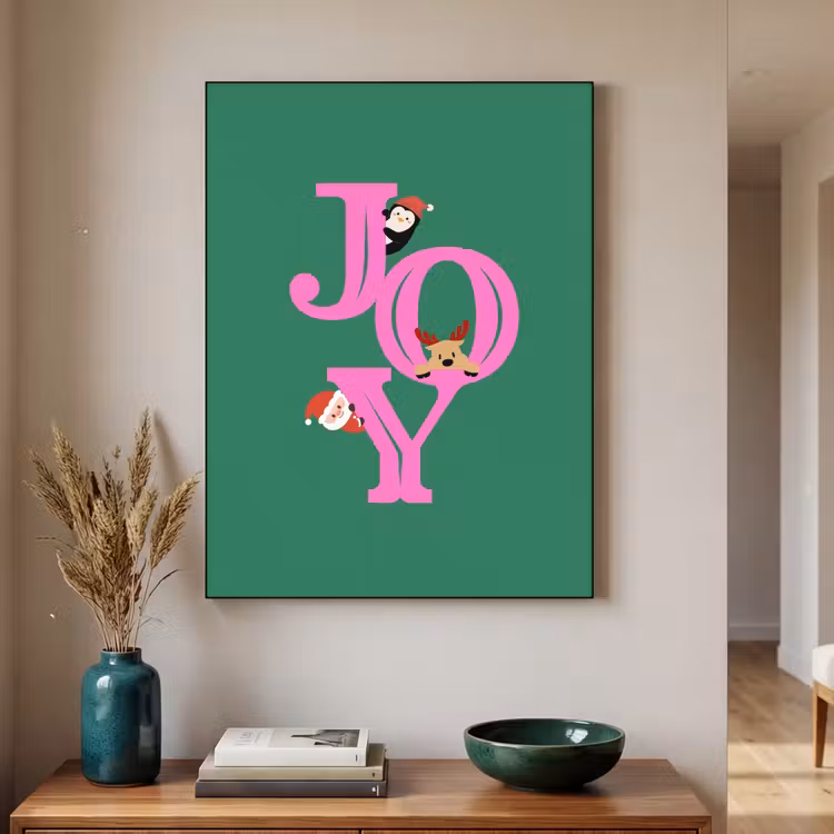 Art Frame - Freude – Weihnachten – Animation – Rosa – Grün — 2