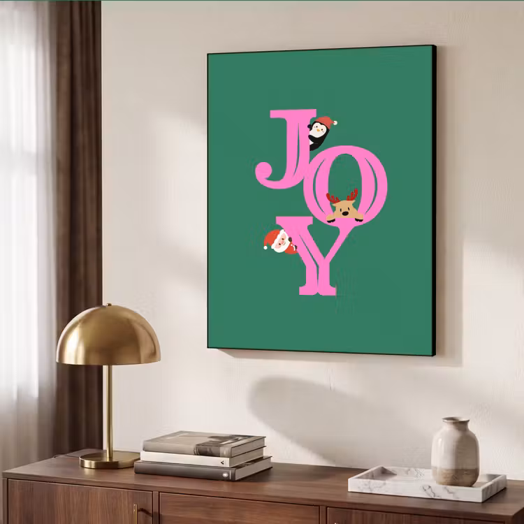 Art Frame - Freude – Weihnachten – Animation – Rosa – Grün — 3