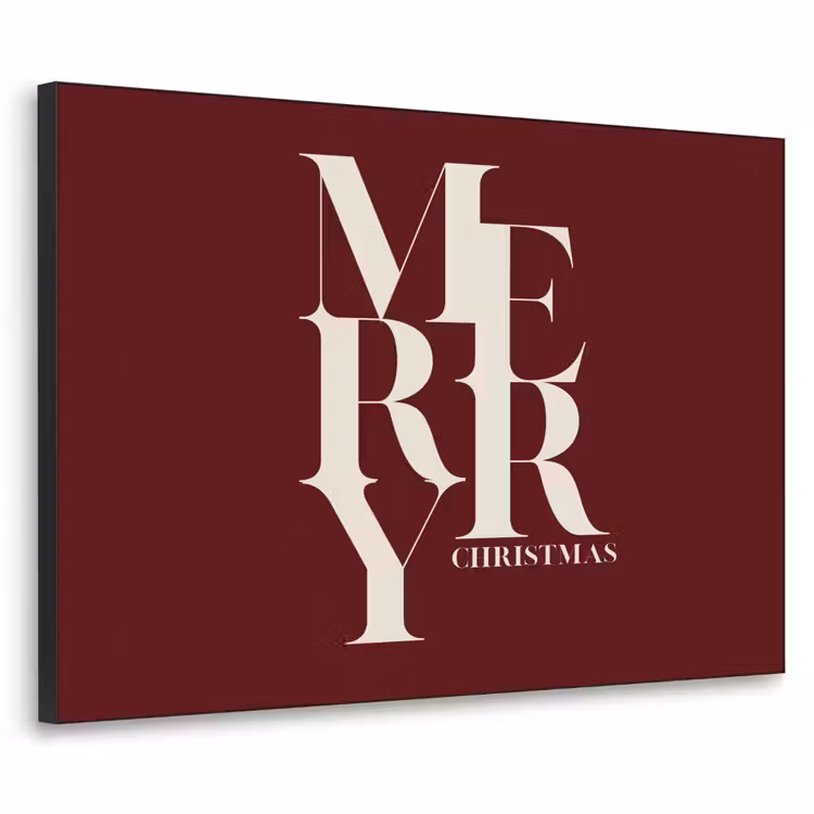 Art Frame - Merry – Text – Dunkel – Rot — 1