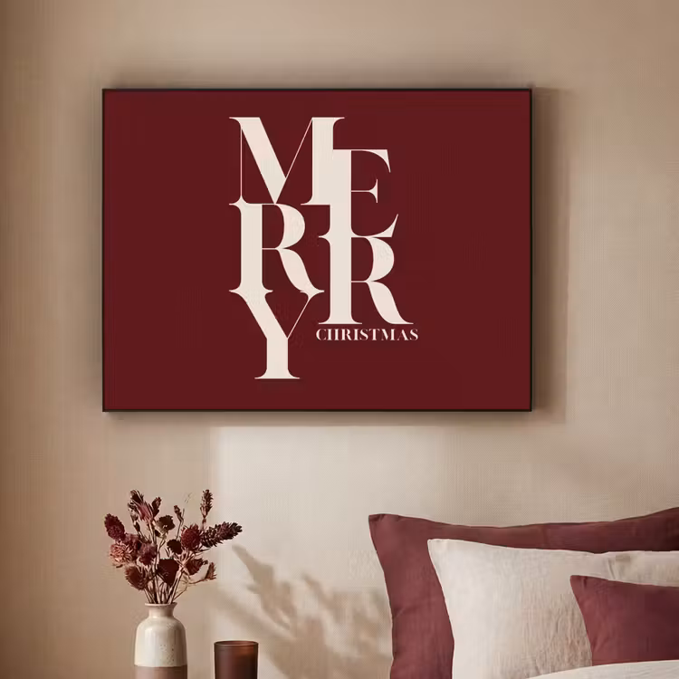 Art Frame - Merry – Text – Dunkel – Rot — 2