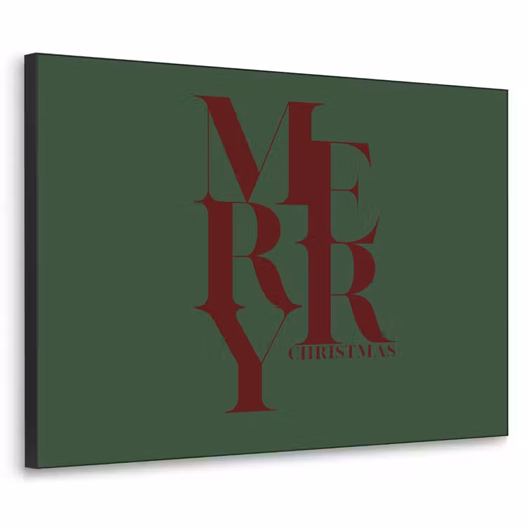 Art Frame - Merry – Text – Grün – Weihnachten — 1