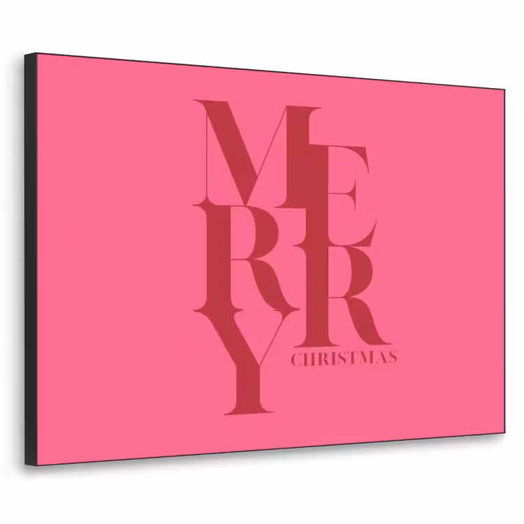 Art Frame - Merry – Text – Weihnachten – Rosa — 1