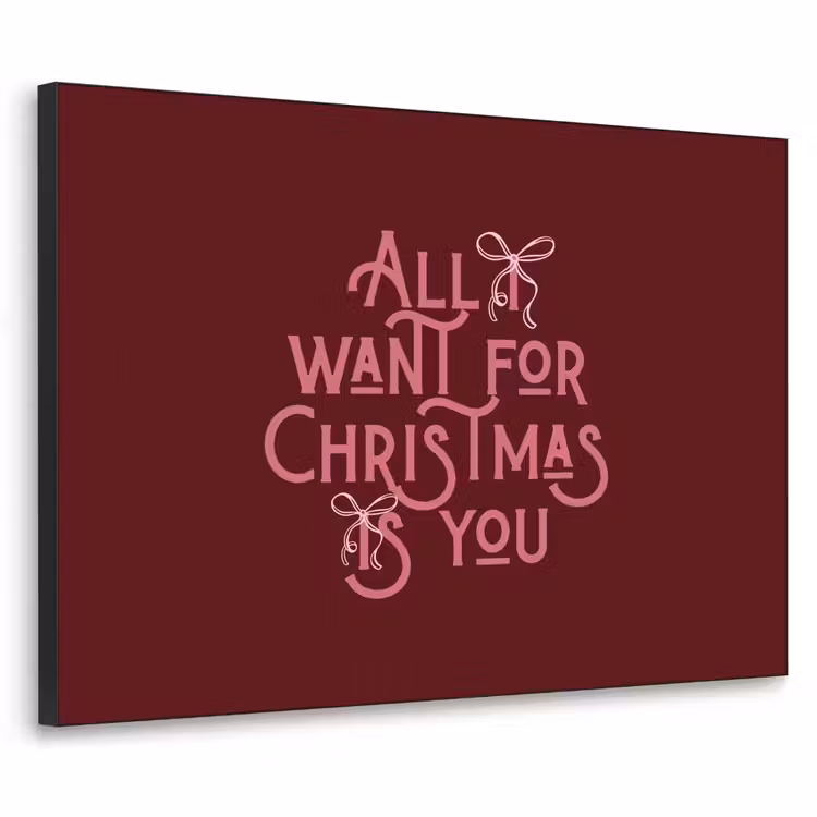 Art Frame - Text – Weihnachten – Rot – Rosa — 1