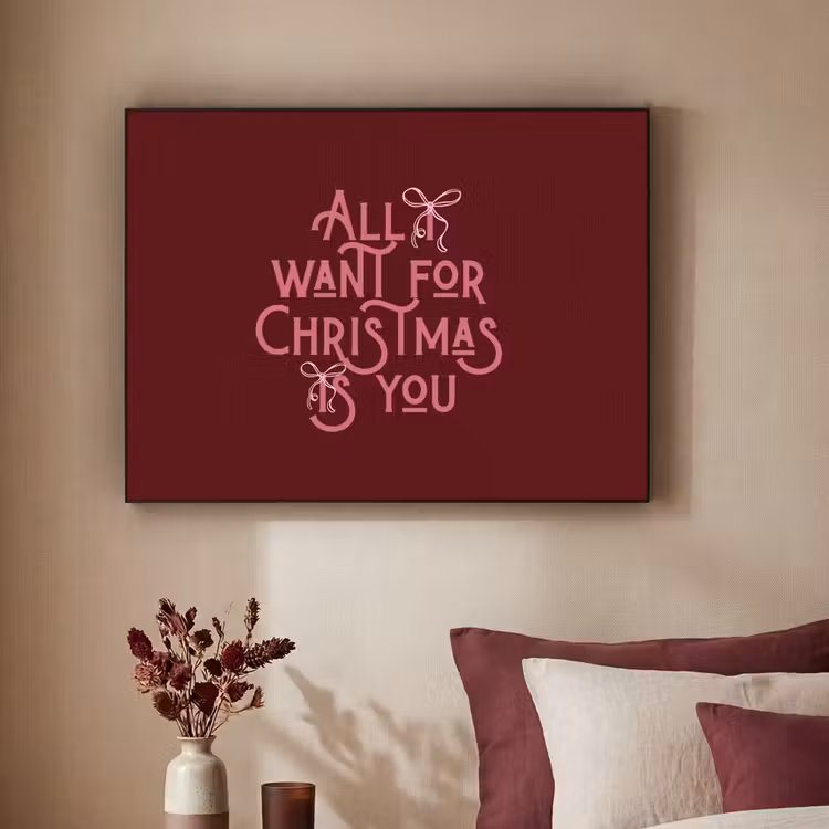 Art Frame - Text – Weihnachten – Rot – Rosa — 2