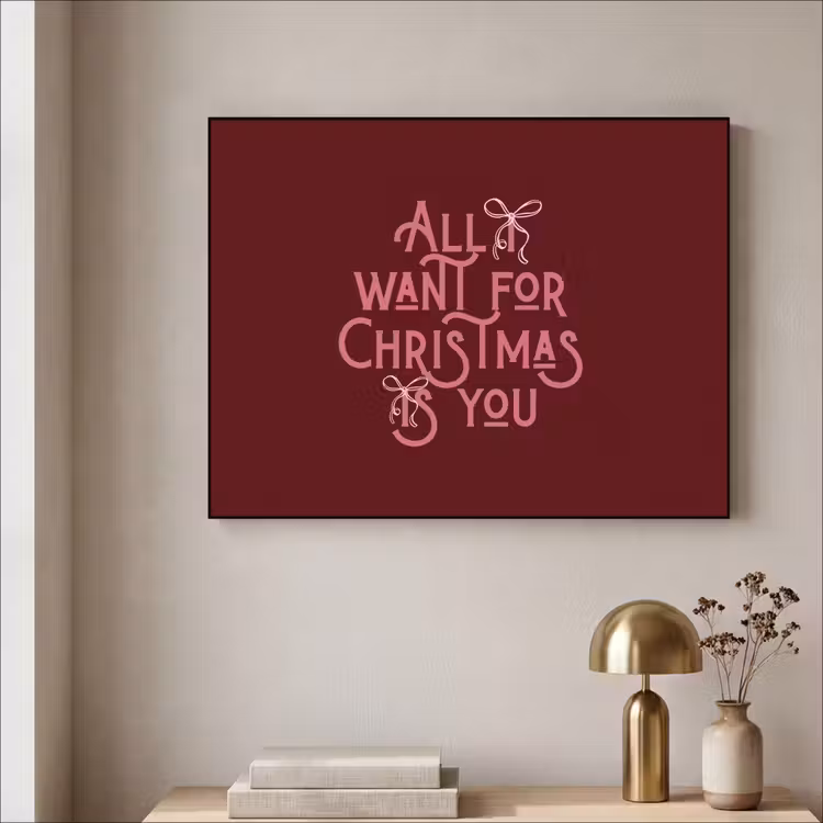 Art Frame - Text – Weihnachten – Rot – Rosa — 4