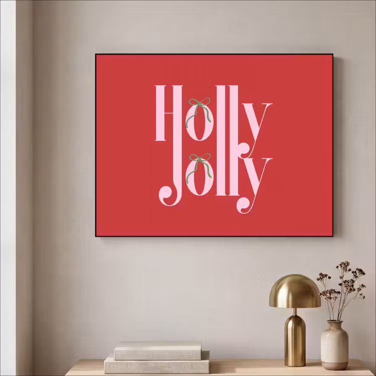 Art Frame - Weihnachten – Rosa – Rot – Text — 4