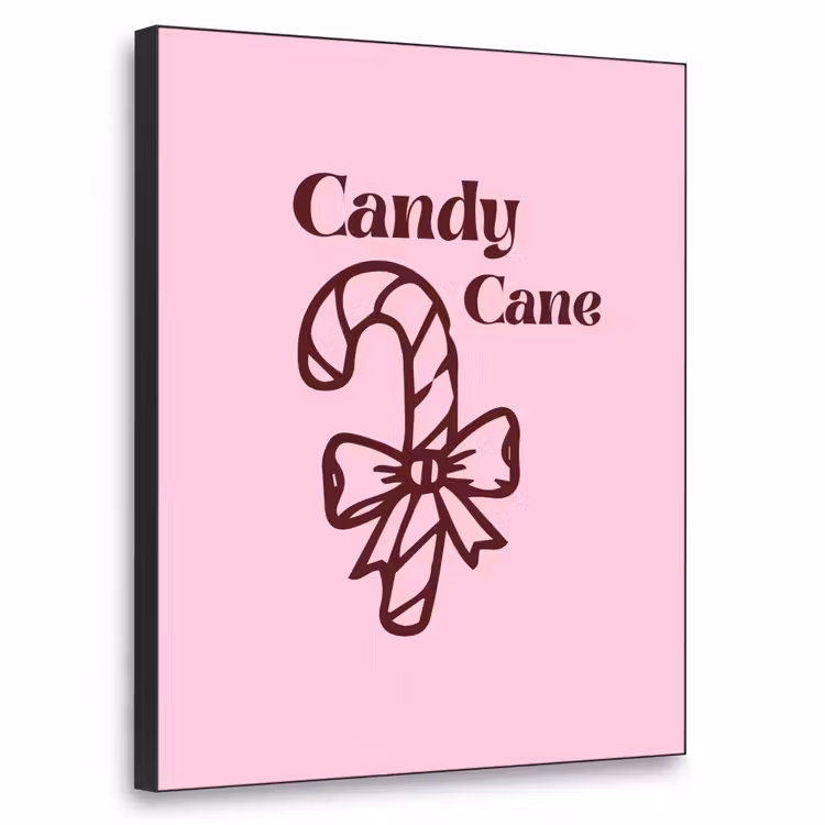 Art Frame - Weihnachten – Süßigkeiten – Text – Braun – Rosa — 1
