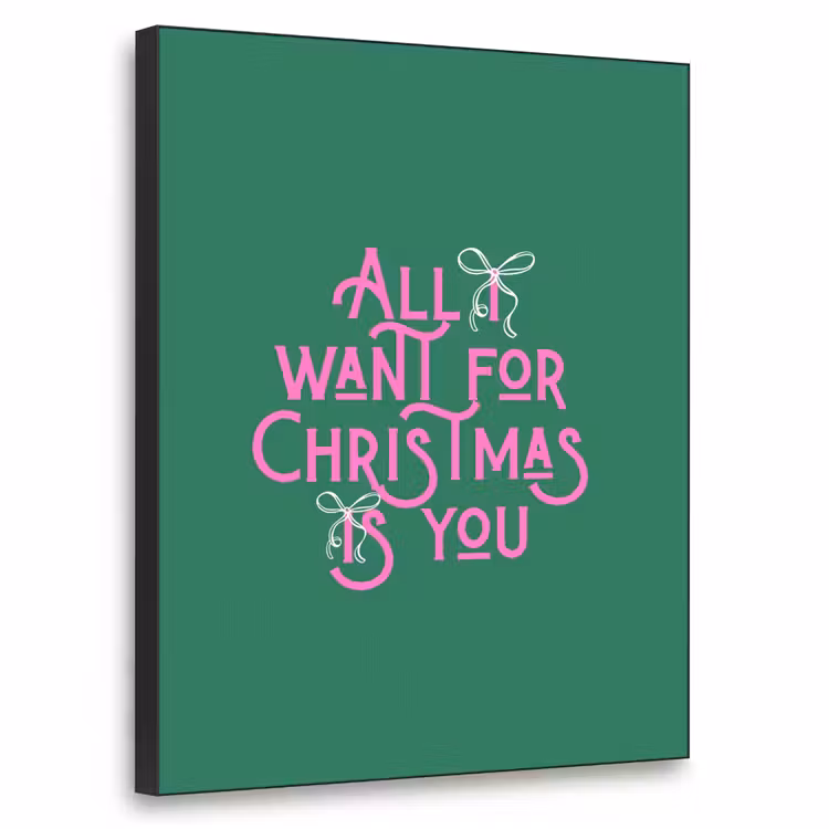 Art Frame - Weihnachten – Text – Rosa – Grün — 1