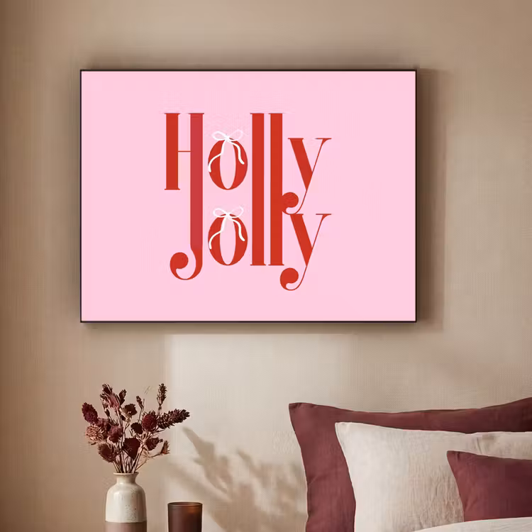 Art Frame - Weihnachten – Text – Rot – Rosa — 2
