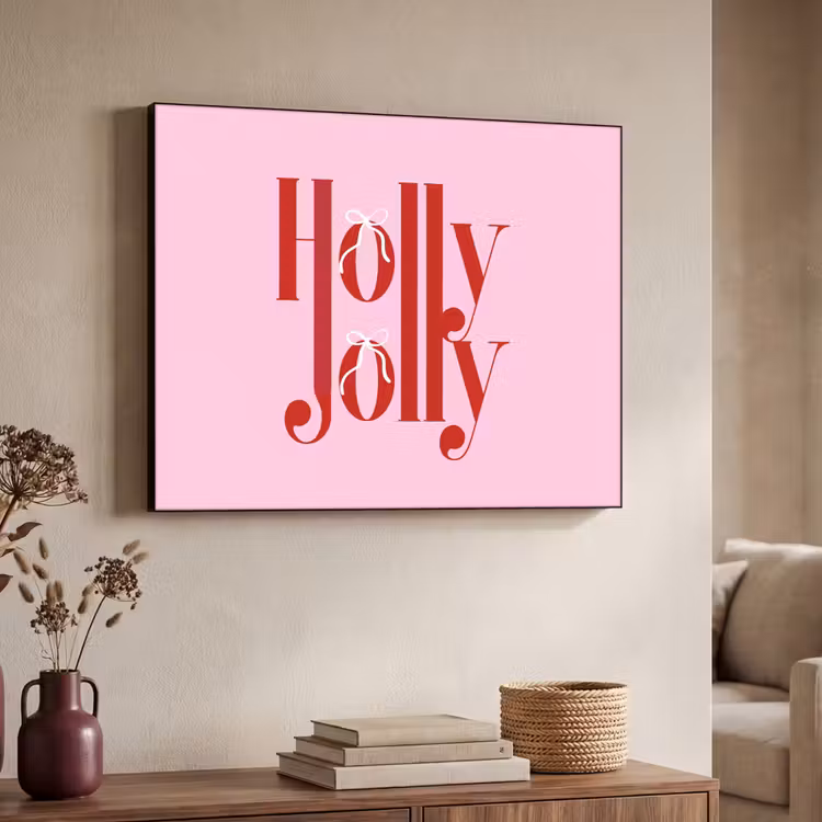 Art Frame - Weihnachten – Text – Rot – Rosa — 3