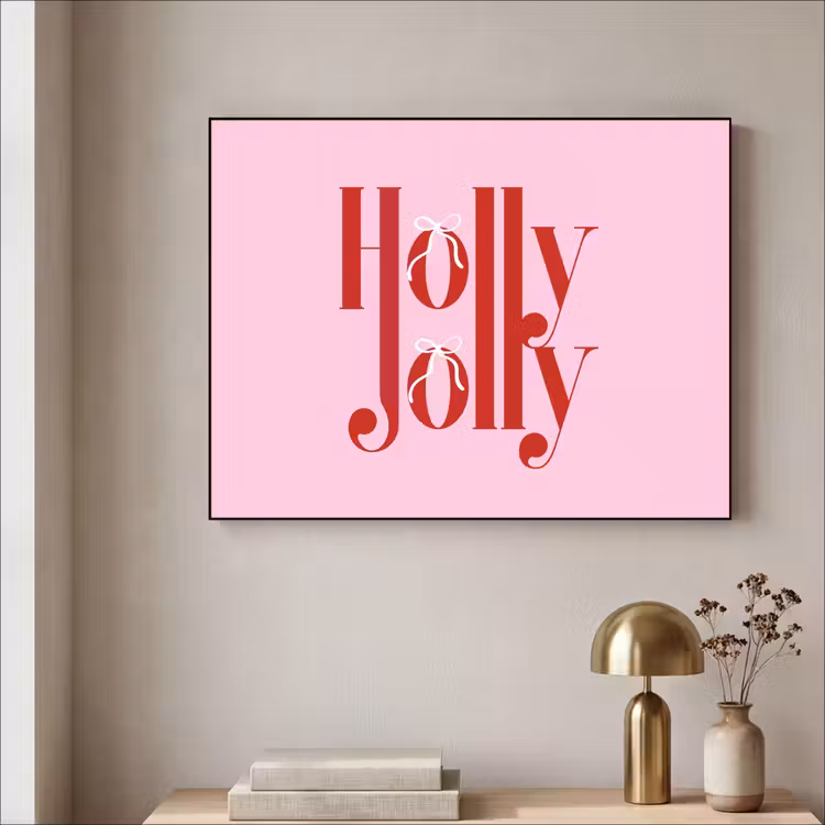 Art Frame - Weihnachten – Text – Rot – Rosa — 4