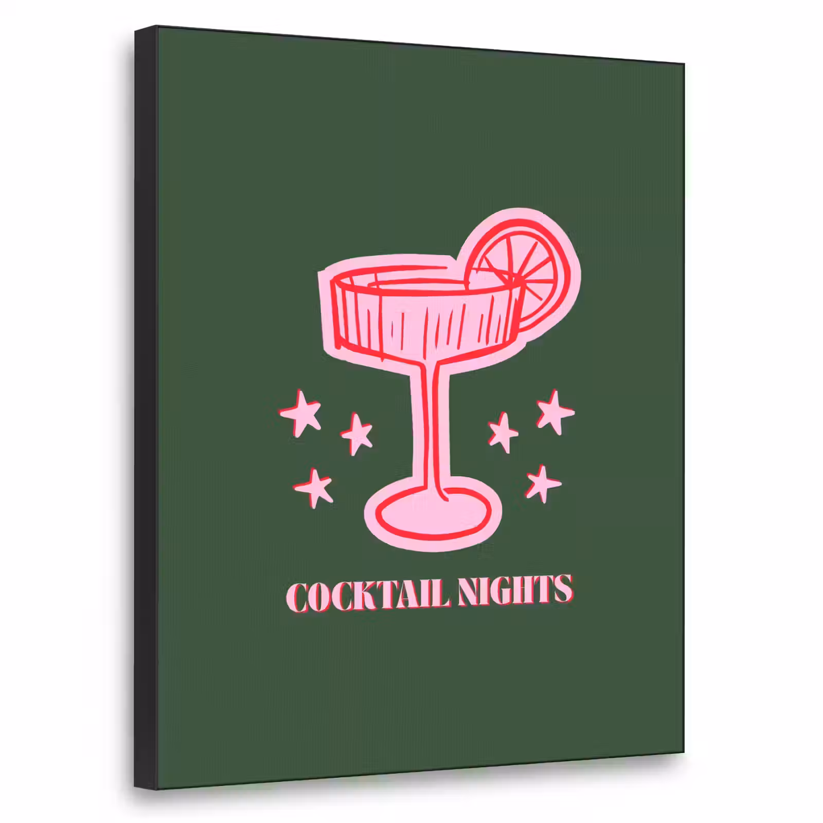 Art Frame - Cocktail – Weihnachten – Rosa – Grün — 1