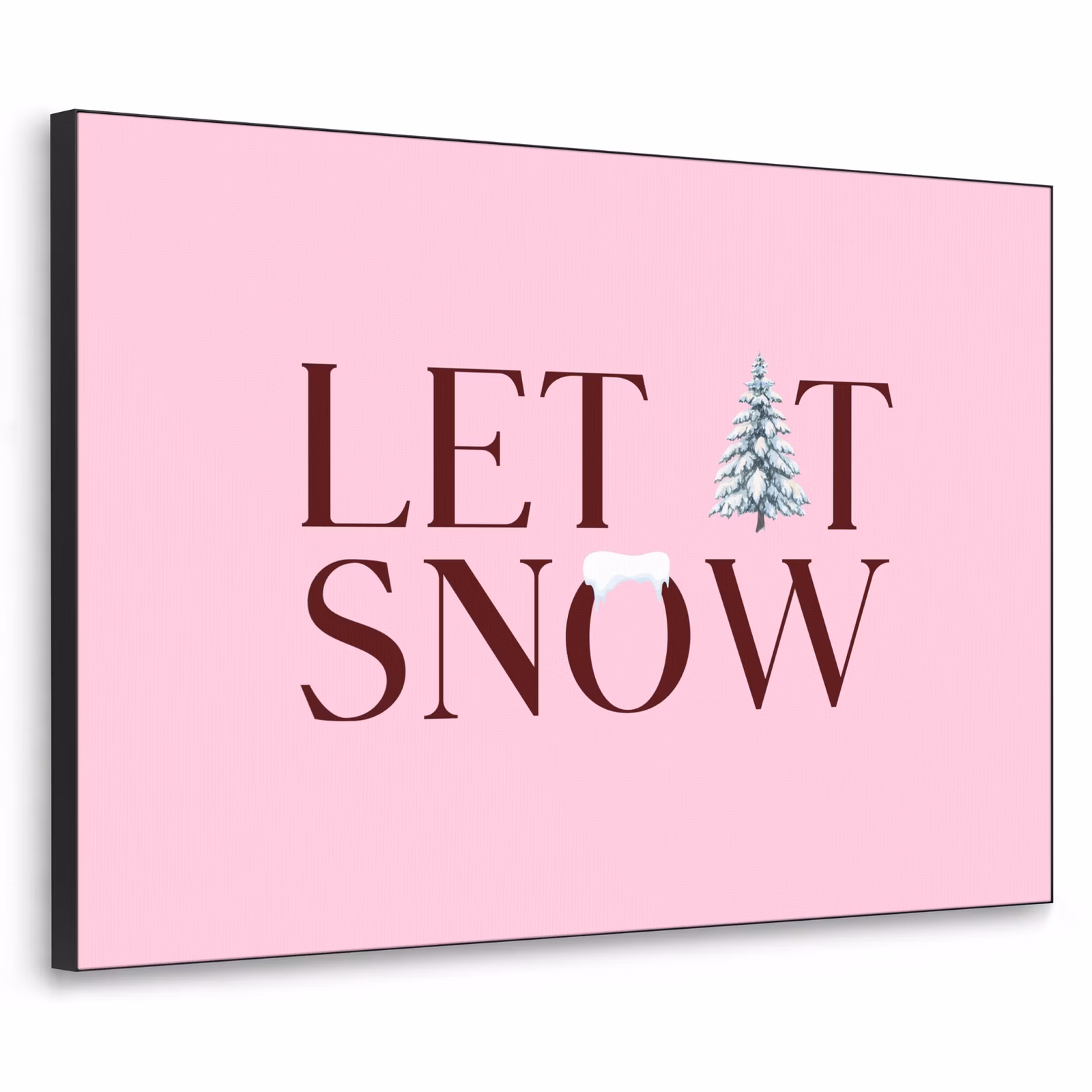 Art Frame - Weihnachten – Text – Schnee – Rosa — 1