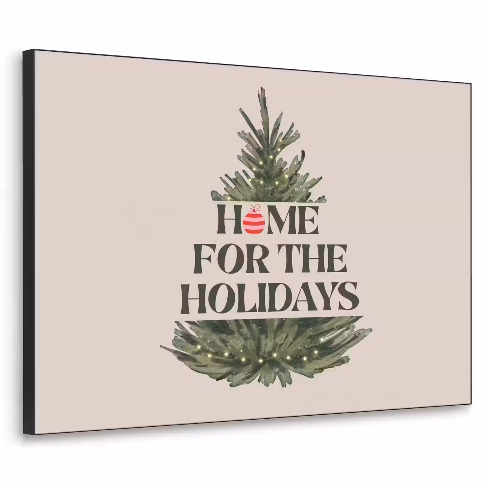 Art Frame - Weihnachten – Text – Weihnachtsbaum – Beige — 1