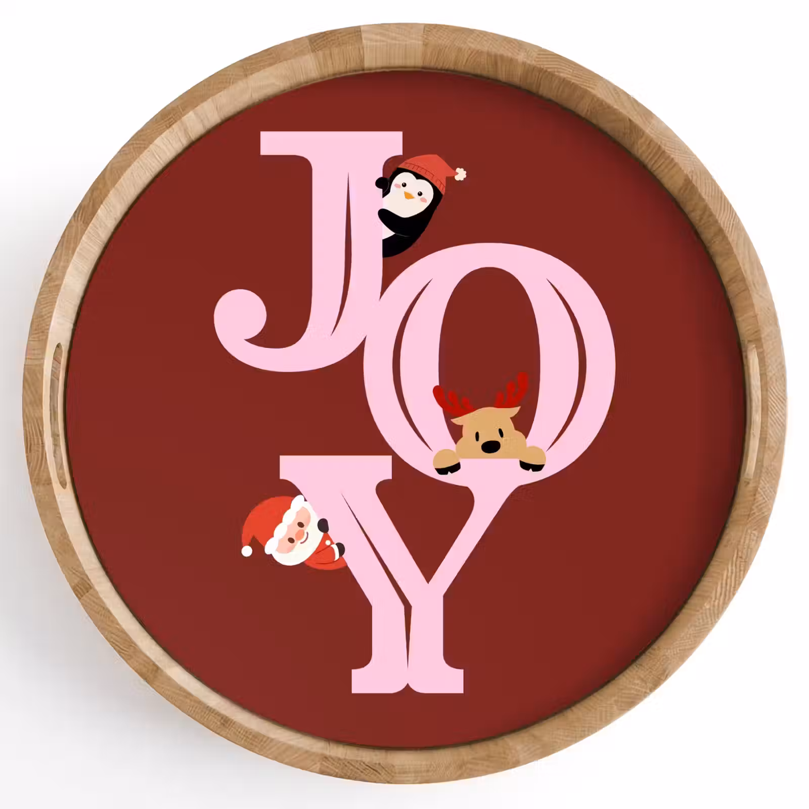 Tablett - Freude – Weihnachten – Animation – Rot – Rosa — 1