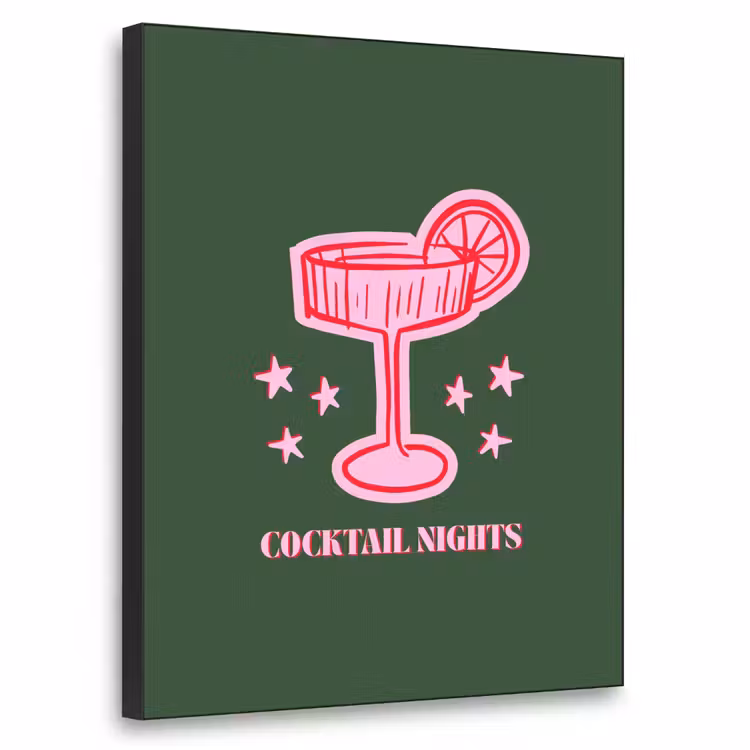 Art Frame - Cocktail – Weihnachten – Rosa – Grün — 1