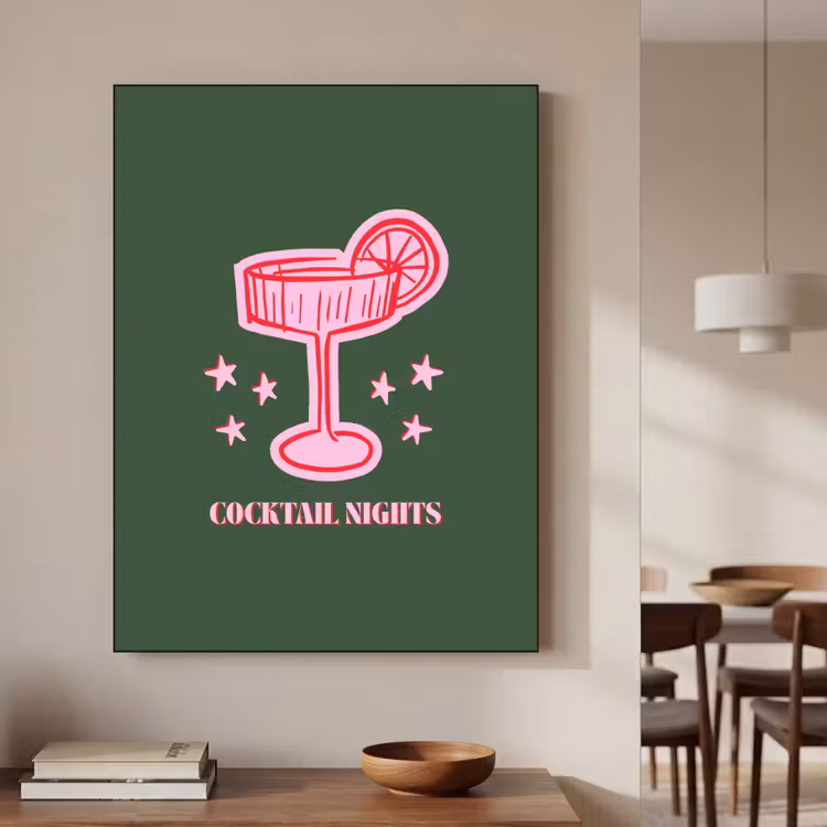 Art Frame - Cocktail – Weihnachten – Rosa – Grün — 4