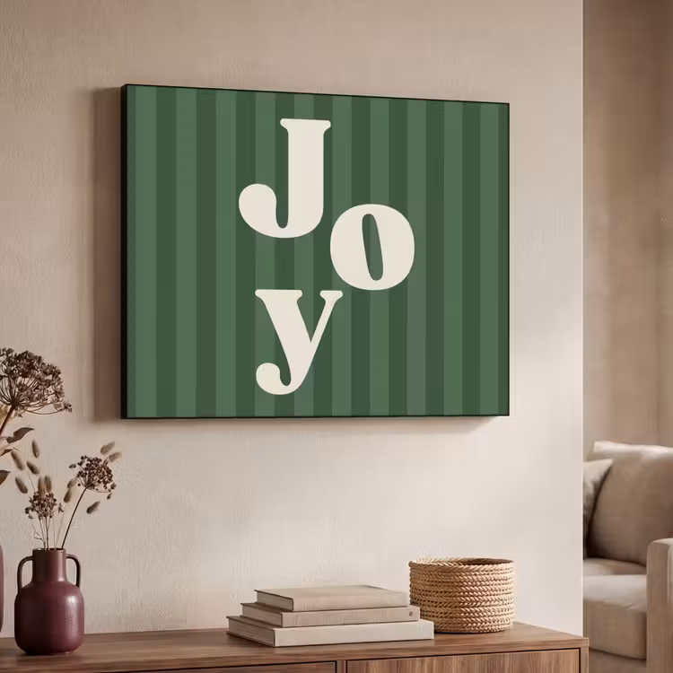 Art Frame - Joy – Weihnachten – Text – Grün — 3