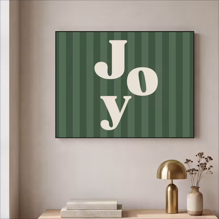 Art Frame - Joy – Weihnachten – Text – Grün — 4