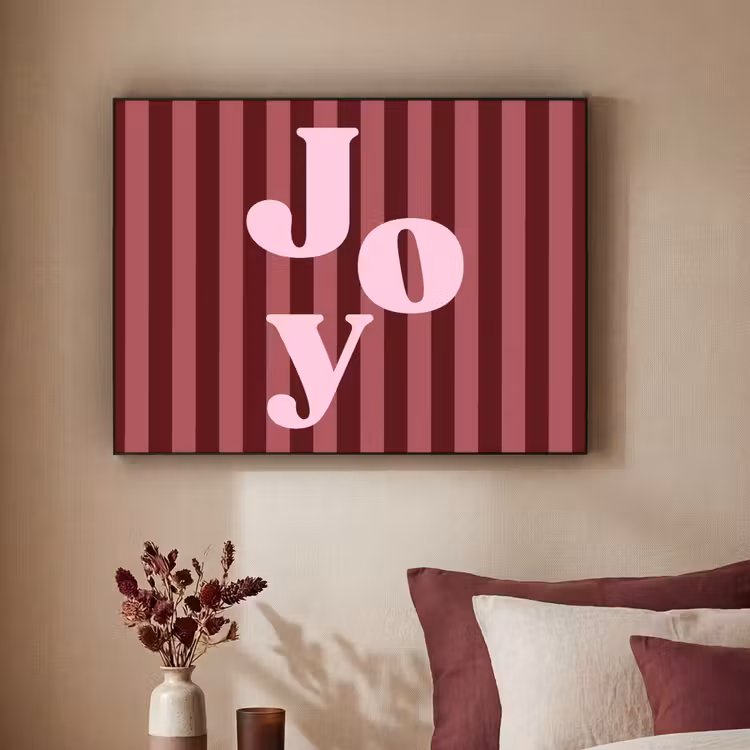Art Frame - Joy – Weihnachten – Text – Rosa — 2