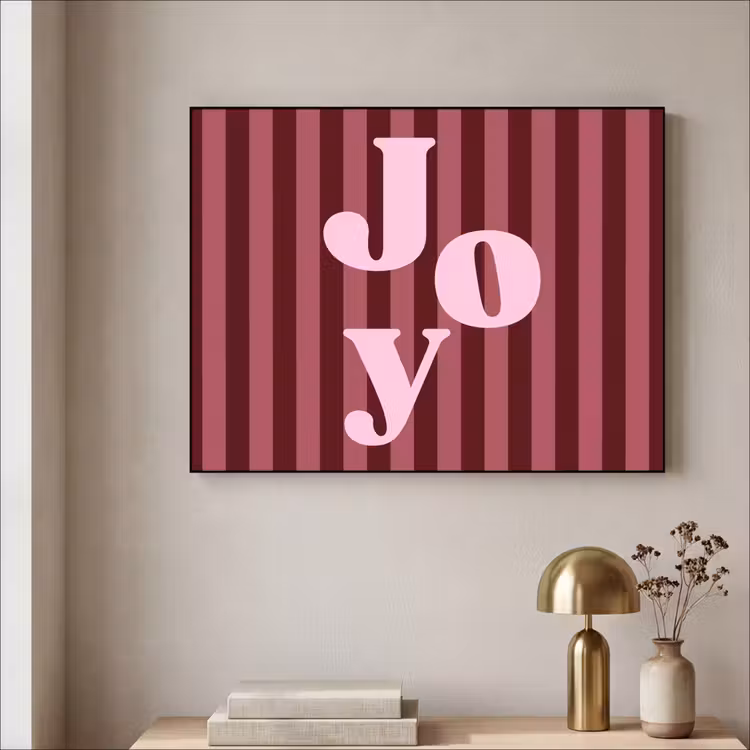 Art Frame - Joy – Weihnachten – Text – Rosa — 4