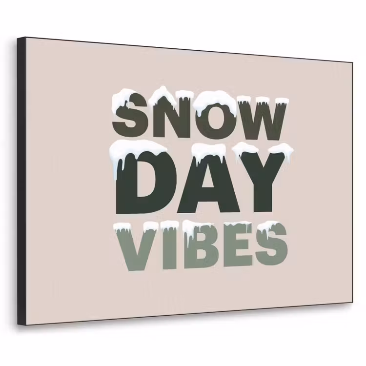 Art Frame - Schnee – Text – Weihnachten – Beige — 1