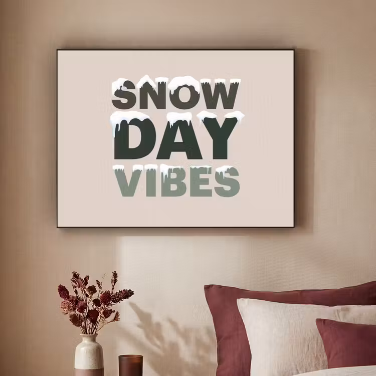 Art Frame - Schnee – Text – Weihnachten – Beige — 2