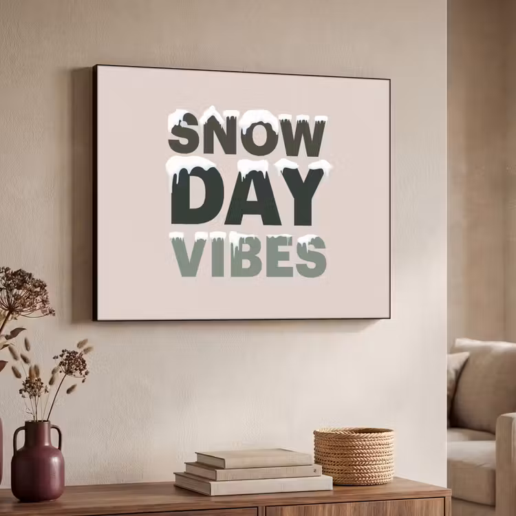 Art Frame - Schnee – Text – Weihnachten – Beige — 3
