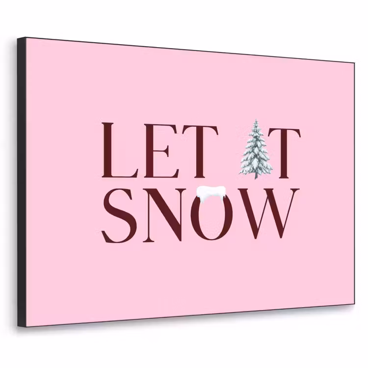 Art Frame - Weihnachten – Text – Schnee – Rosa — 1
