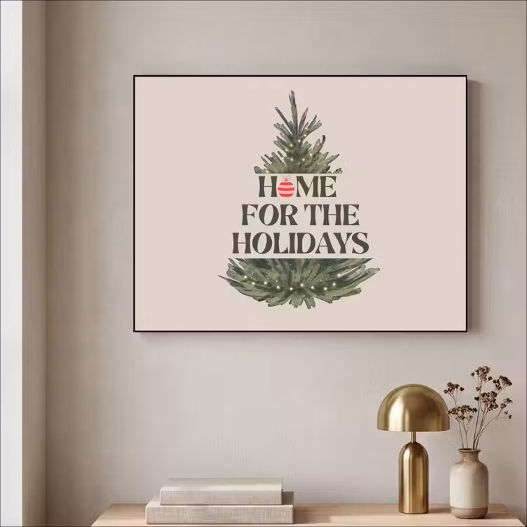 Art Frame - Weihnachten – Text – Weihnachtsbaum – Beige — 4