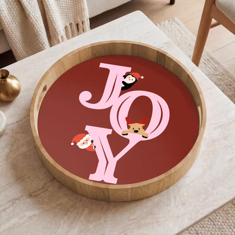 Tablett - Freude – Weihnachten – Animation – Rot – Rosa — 2