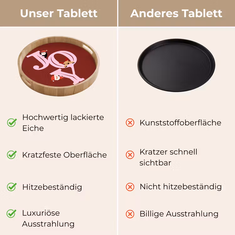 Tablett - Freude – Weihnachten – Animation – Rot – Rosa — 3