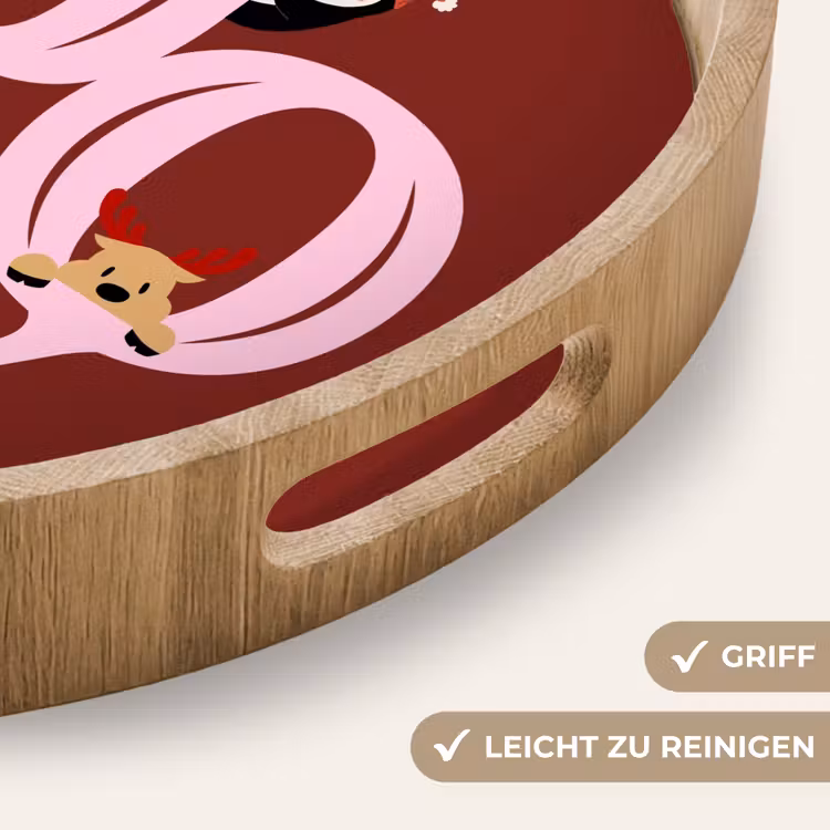 Tablett - Freude – Weihnachten – Animation – Rot – Rosa — 5