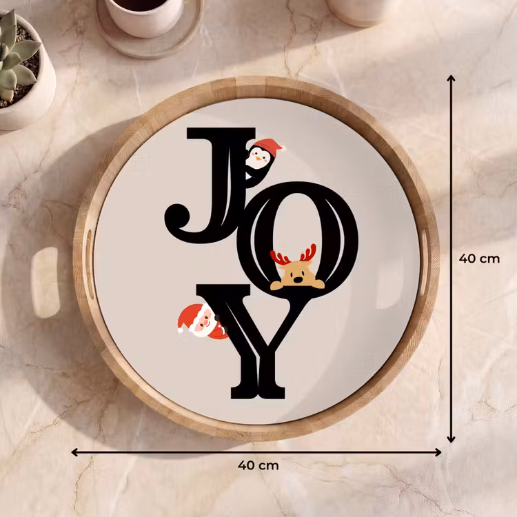 Tablett - Joy – Animation – Schwarz – Weihnachten — 9