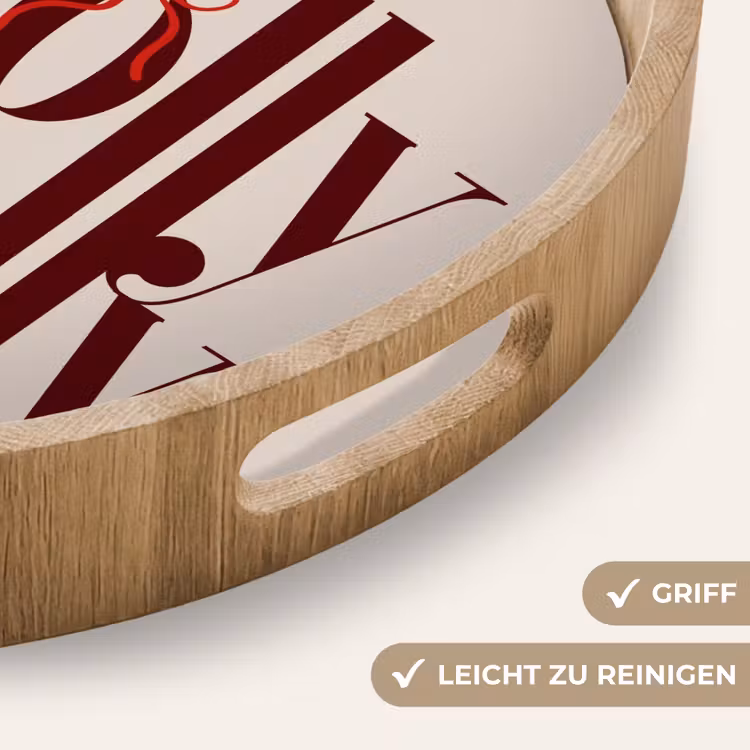 Tablett - Text – Weihnachten – Braun — 5