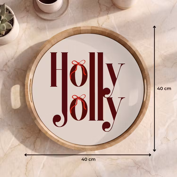Tablett - Text – Weihnachten – Braun — 9
