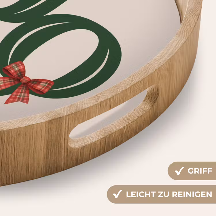 Tablett - Text – Weihnachten – Grün — 5