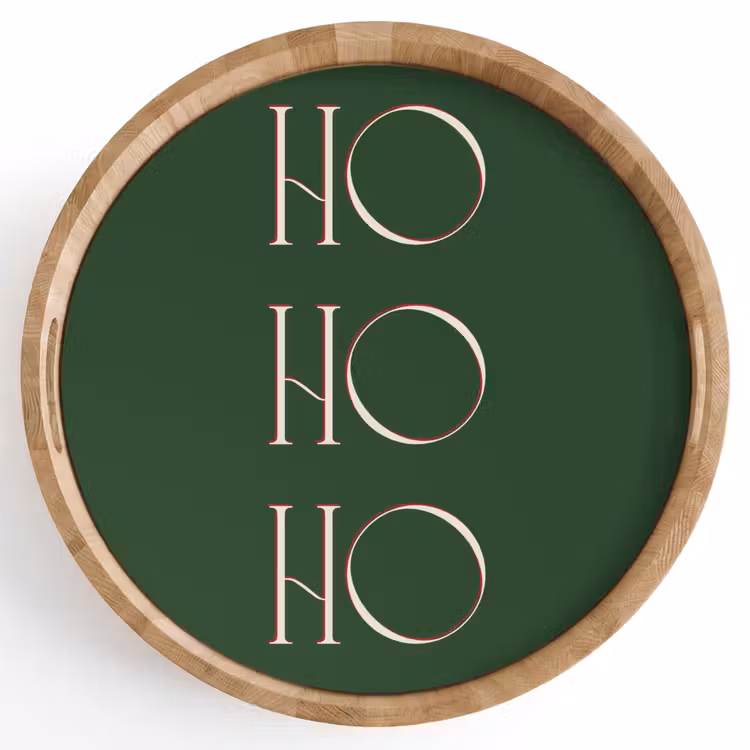 Tablett - Text – Weihnachten – Modern – Grün — 1