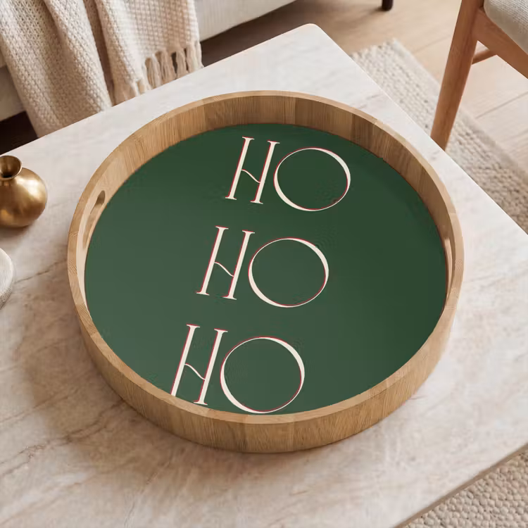 Tablett - Text – Weihnachten – Modern – Grün — 2