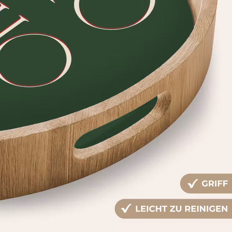 Tablett - Text – Weihnachten – Modern – Grün — 5