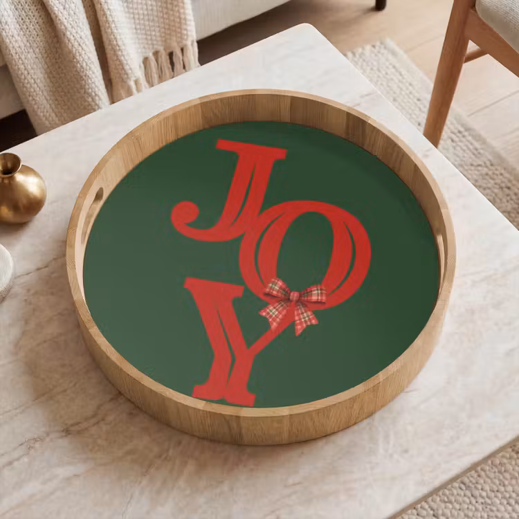 Tablett - Text – Weihnachten – Rot — 2