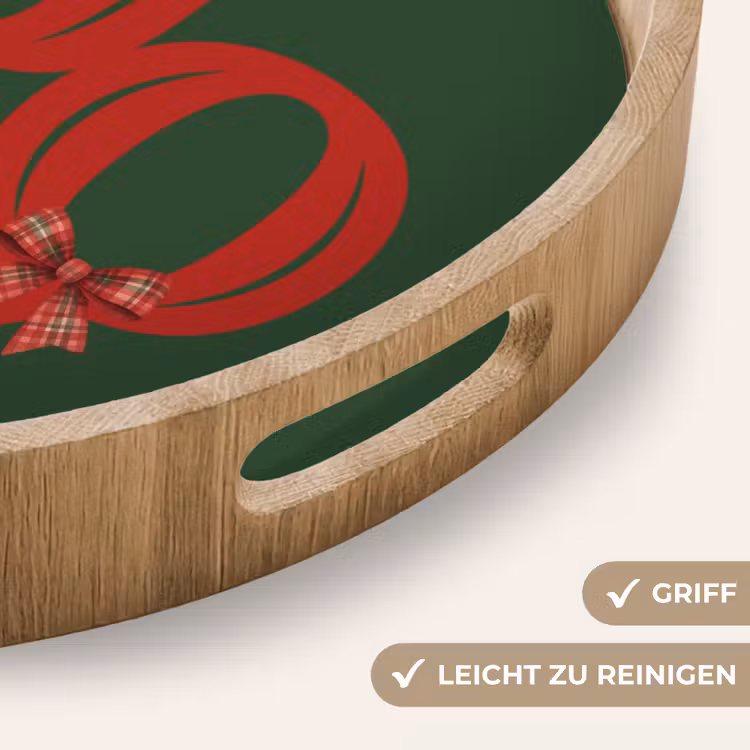 Tablett - Text – Weihnachten – Rot — 5