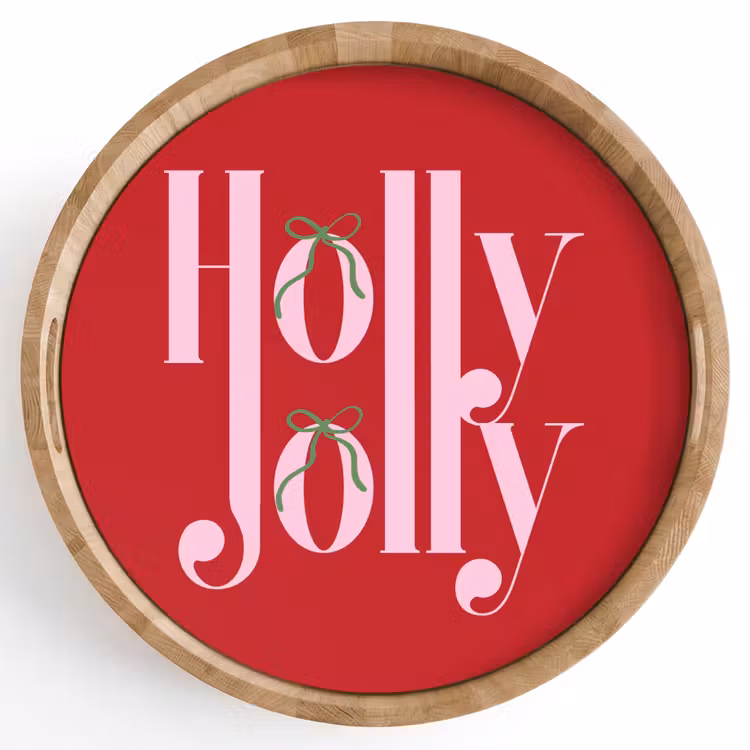 Tablett - Weihnachten – Rosa – Rot – Text — 1