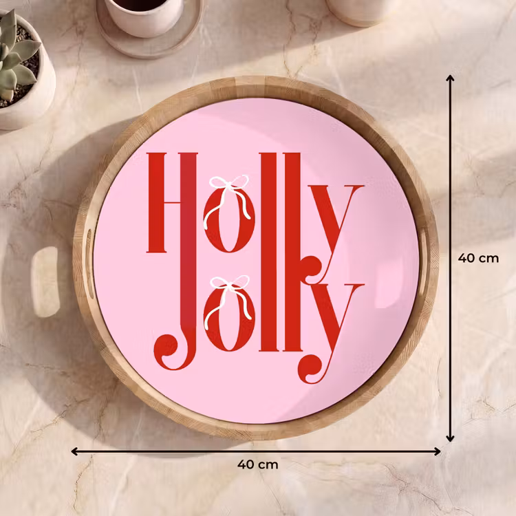 Tablett - Weihnachten – Text – Rot – Rosa — 9