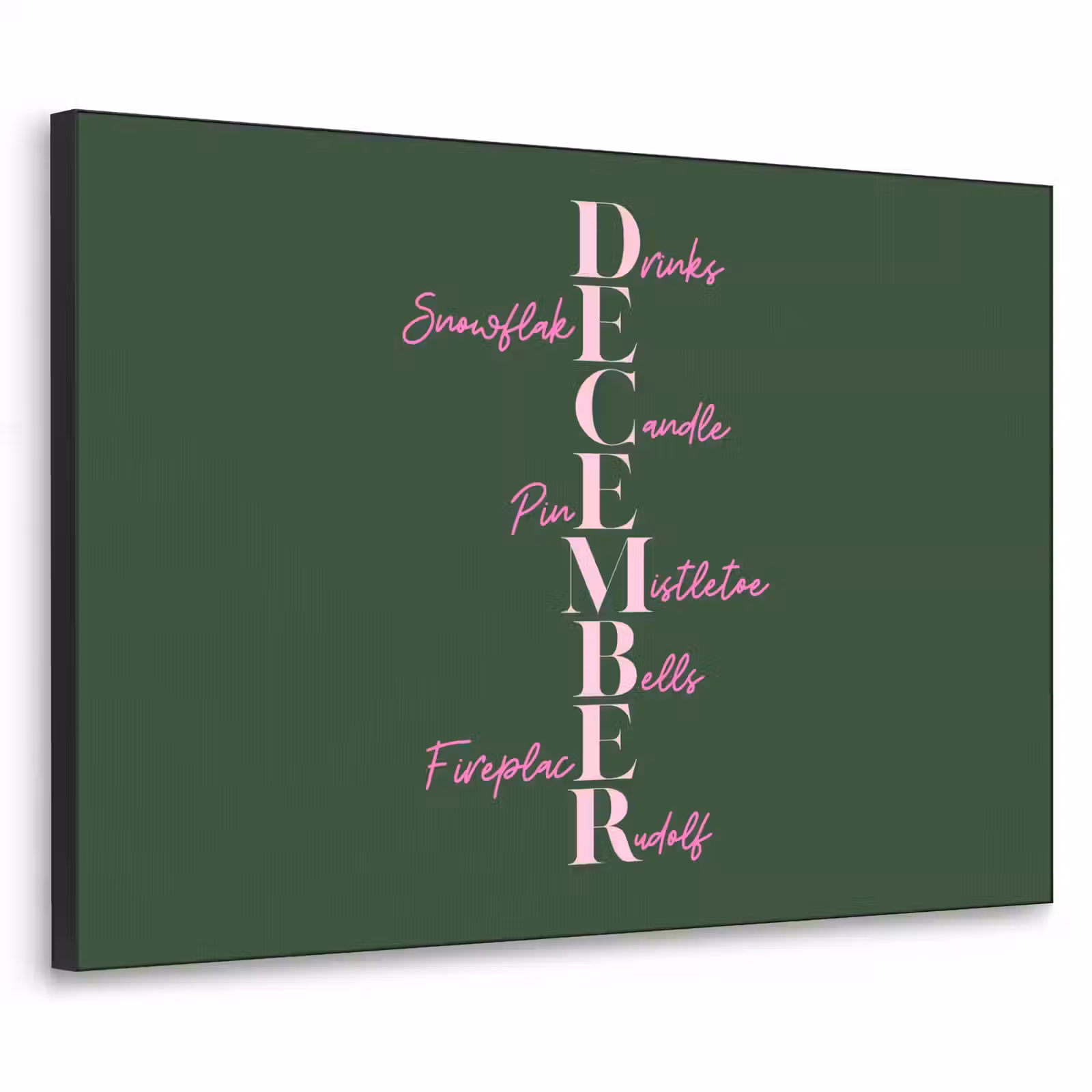 Art Frame - Dezember – Text – Weihnachten – Grün — 1