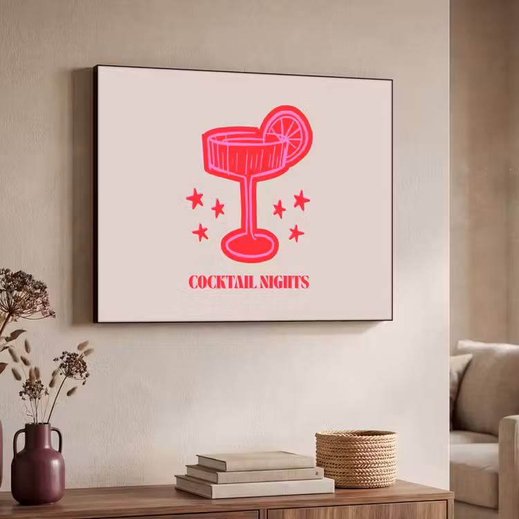 Art Frame - Cocktail – Weihnachten – Beige – Rosa — 3