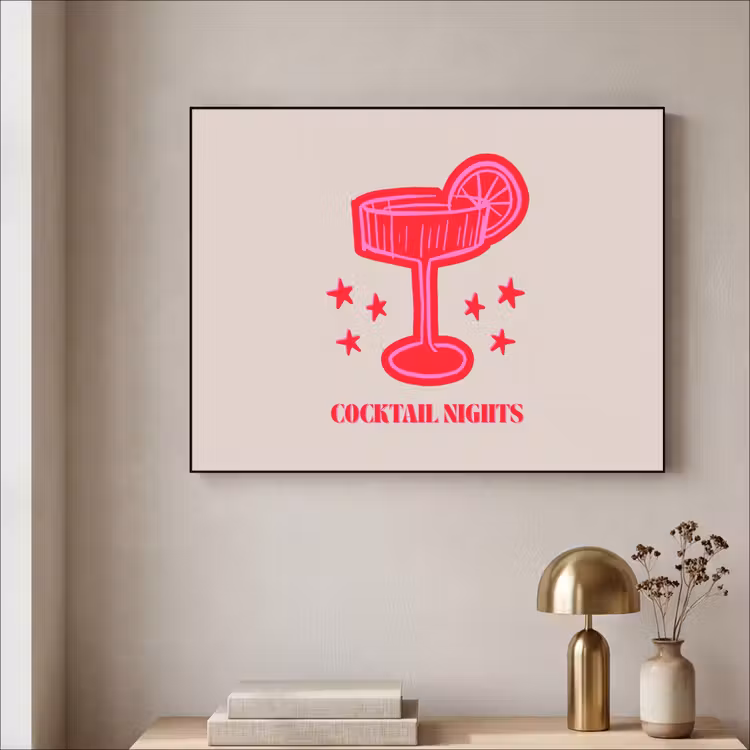 Art Frame - Cocktail – Weihnachten – Beige – Rosa — 4
