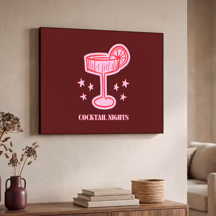 Art Frame - Cocktail – Weihnachten – Burgunderrot – Rosa — 3