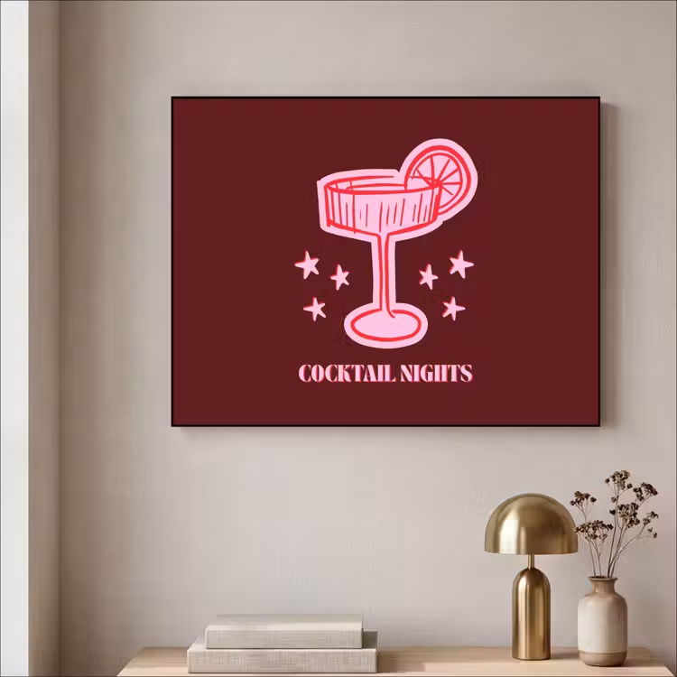 Art Frame - Cocktail – Weihnachten – Burgunderrot – Rosa — 4
